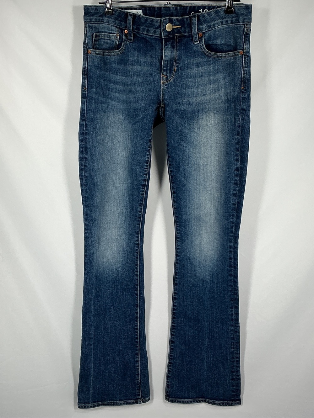 GAP 1969 Curvy Flare Jeans Womens 27 Long Medium Wash Blue Stretch